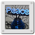 Peace - Blue Neon Nightlight